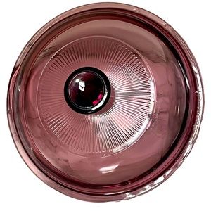 Cranberry Pyrex Round V1C Glass Lid